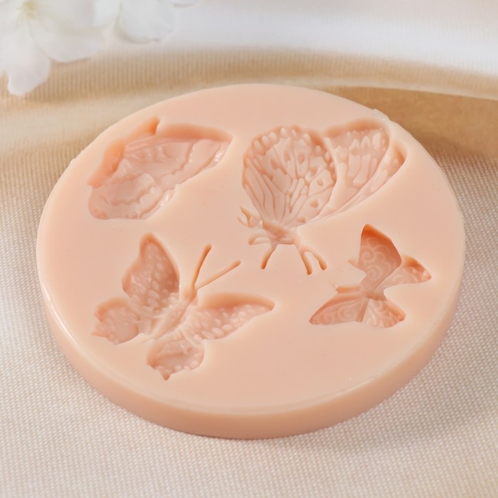 Молд силикон Молд силикон "Четыре бабочки" 3,5х3,7х0,5 3,5х2,3х0,5 5,3х3,4х0,5 3,9х2,4х0,5 см