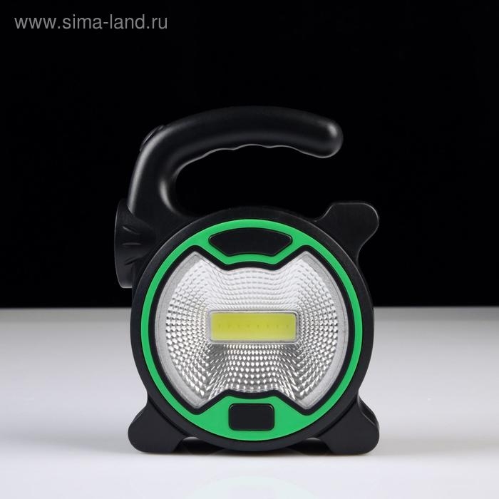 Фонарь ручной 3 Вт, 1 LED, 1 COB, 3 АА, 2 режима, зеленый Фонарь ручной 3 Вт, 1 LED, 1 COB, 3 АА, 2 режима, зеленый
