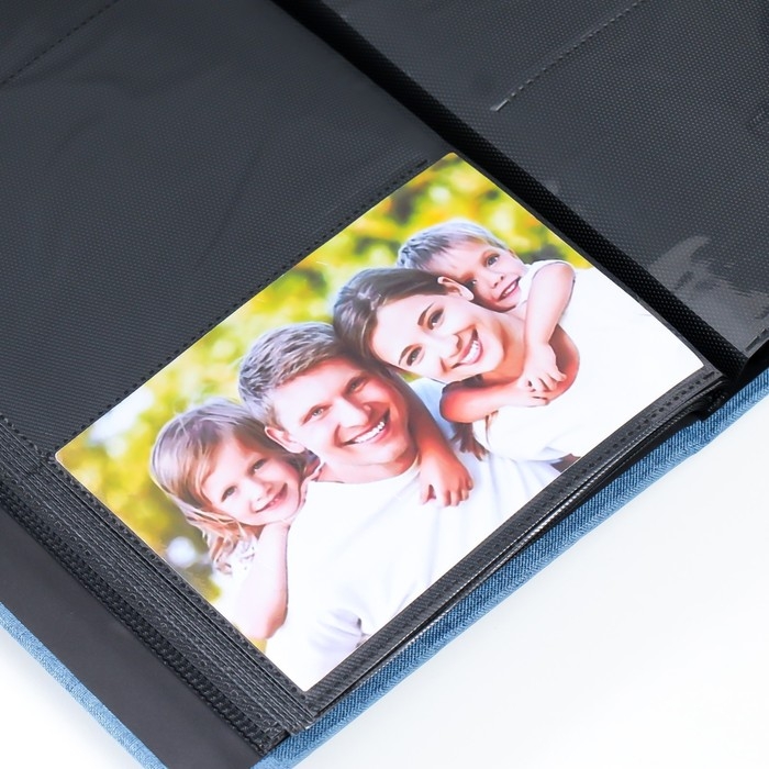 Фотоальбом на 300 фото 10х15 см "Синий" текстиль 33х18х5 см
