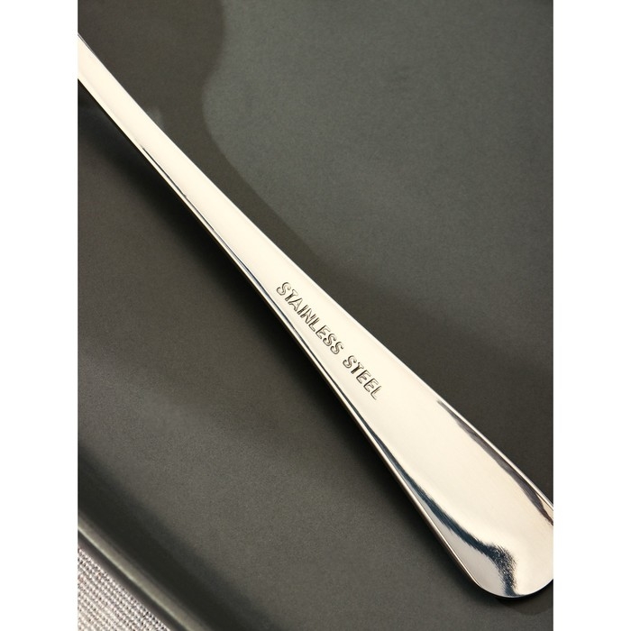 Ложка десертная из нержавеющей стали Доляна &laquo;Таун&raquo;, длина 18,5 см, толщина 2 мм, цвет серебряный