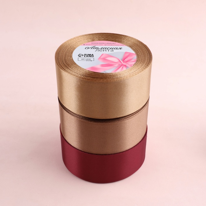 Набор атласных лент «Вечерний», 3 шт, размер 1 ленты: 40 мм × 23 ± 1 м Набор атласных лент «Вечерний», 3 шт, размер 1 ленты: 40 мм × 23 ± 1 м