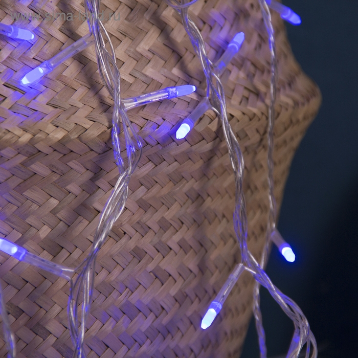 Гирлянда «Нить» 5 м с насадками «Игла», IP20, прозрачная нить, 50 LED, свечение синее, 8 режимов, 220 В Гирлянда «Нить» 5 м с насадками «Игла», IP20, прозрачная нить, 50 LED, свечение синее, 8 режимов, 220 В