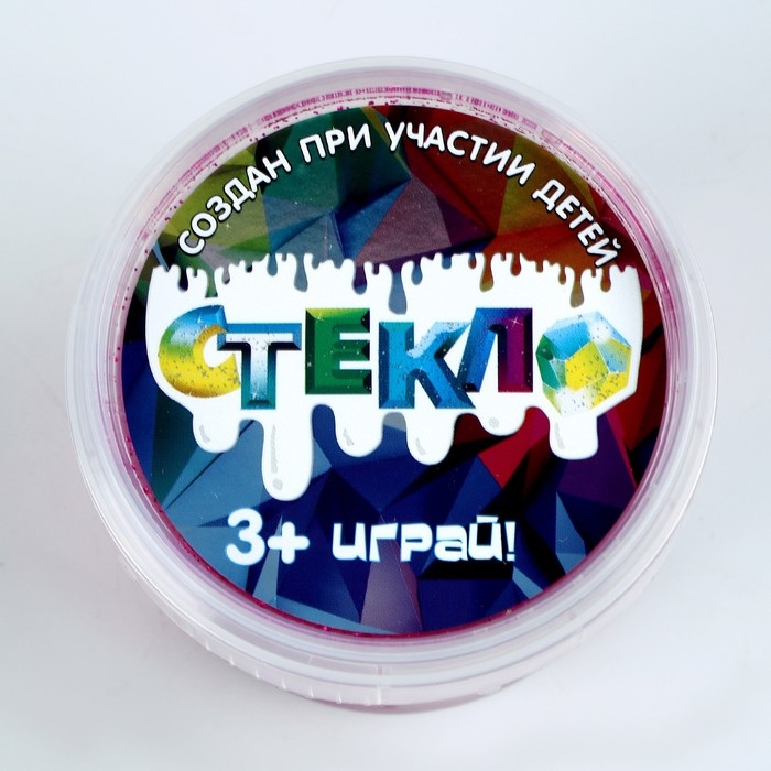 Слайм «Стекло» с вишнёвыми блёстками 100 г Слайм «Стекло» с вишнёвыми блёстками 100 г