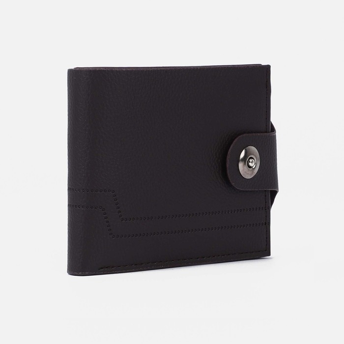 Портмоне мужское на магните, отдел для купюр, для монет, для карт, цвет тёмно-коричневый Портмоне мужское на магните, отдел для купюр, для монет, для карт, цвет тёмно-коричневый