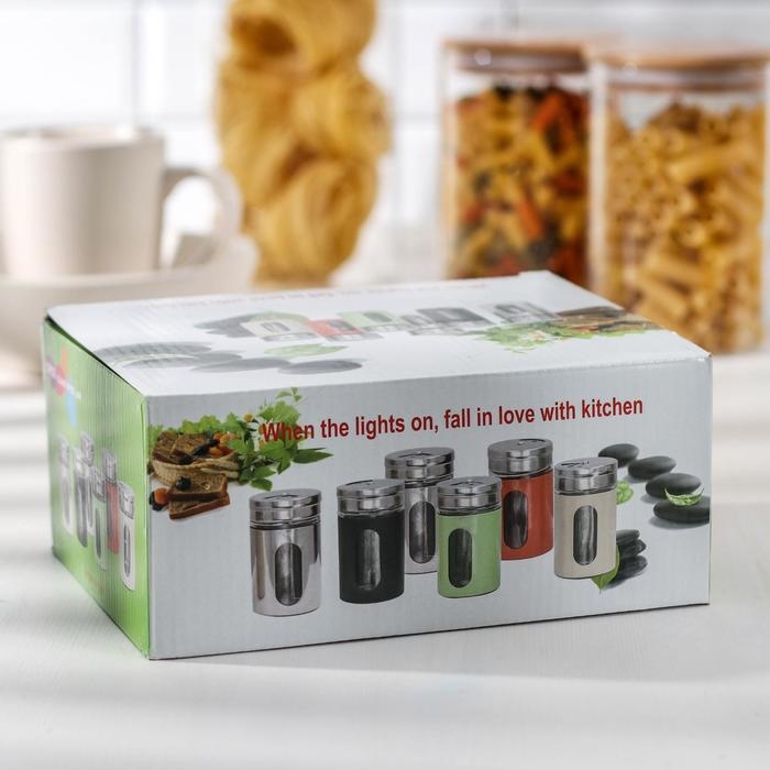 Солонка стеклянная «Универсал», 100 мл, цвет МИКС Солонка стеклянная «Универсал», 100 мл, цвет МИКС