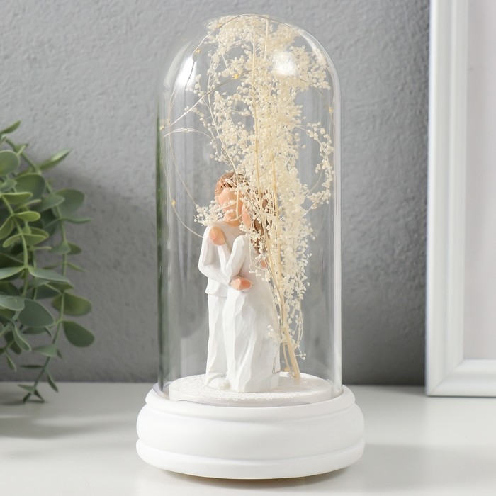 Сувенир полистоун свет  Сувенир полистоун свет "Любовь под деревцем" МИКС 10,5х10,5х19 см