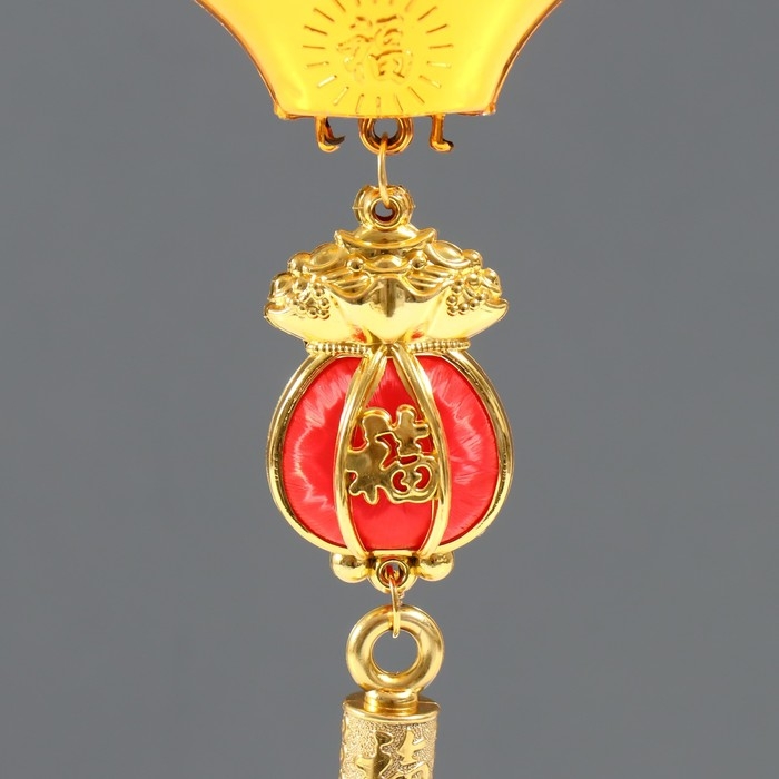 Подвеска пластик, текстиль Подвеска пластик, текстиль "Денежный мешок и пирамида из слитков ямб" 2,7х7,5х35 см