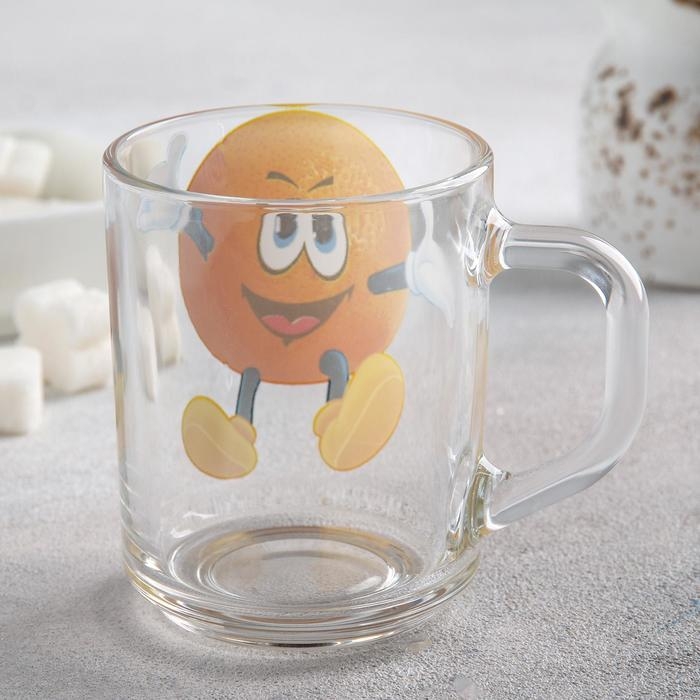 Кружка стеклянная «Фрутис», 200 мл, рисунок МИКС Кружка стеклянная «Фрутис», 200 мл, рисунок МИКС