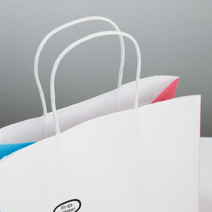 Пакет подарочный крафтовый, упаковка, «Котик», 25 х 22 х 12 см Пакет подарочный крафтовый, упаковка, «Котик», 25 х 22 х 12 см