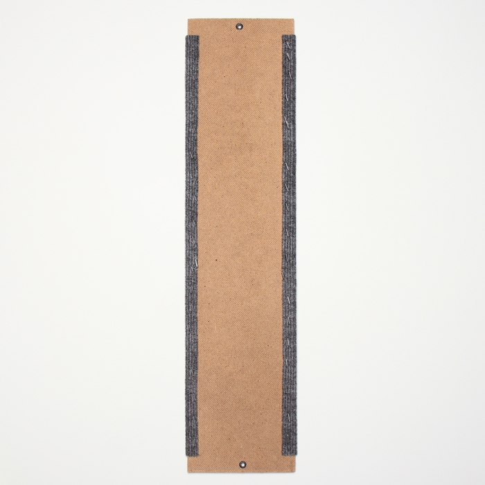 Когтеточка "Пижон", ДВП ковролин, 60 х 15 см, серая