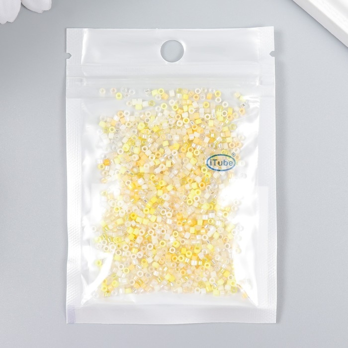 Бисер стекло 12/0  Бисер стекло 12/0 "Перламутр. Жёлтое ассорти" 10 гр