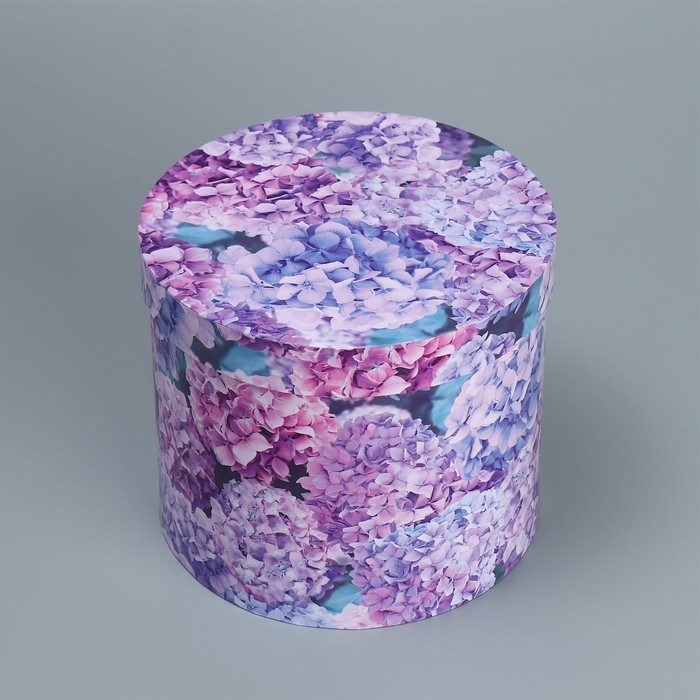 Набор шляпных коробок для цветов 4 в 1, упаковка подарочная, «Лаванда», 14 х 13 см - 20 х 17,5 см