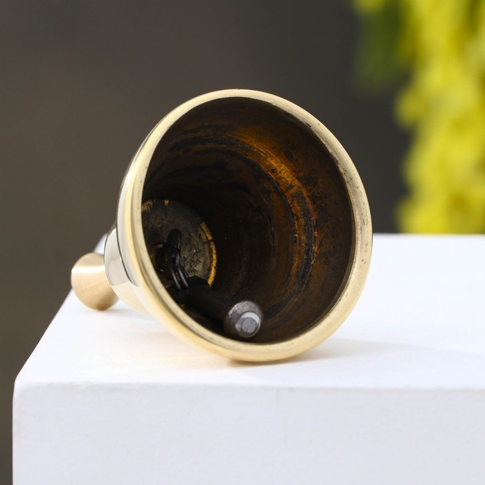 Колокольчик Валдайский  Колокольчик Валдайский "Позвонок №3", полированный, с короткой ручкой, d=40 мм