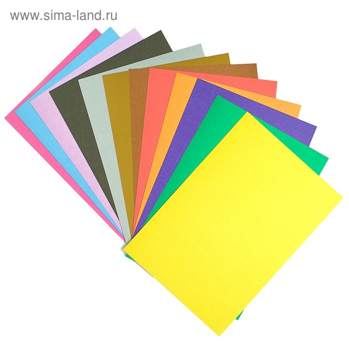 Набор для детского творчества А4, 24 листа  Набор для детского творчества А4, 24 листа "Золушка": 12 листов цветной картон, 12 листов цветная бумага, 12 цветов