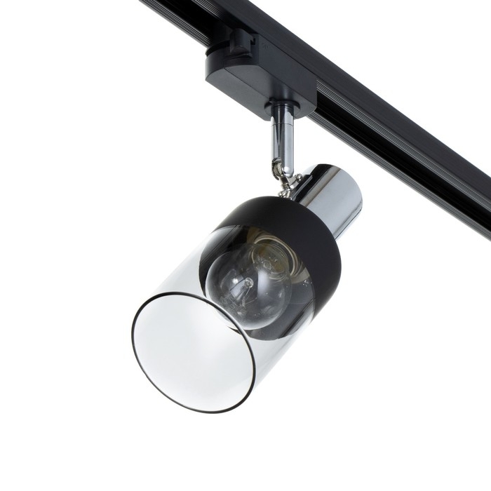 Светильник трековый Светильник трековый "Анабель" Е14 40Вт черно-хромовый 16х8х18см