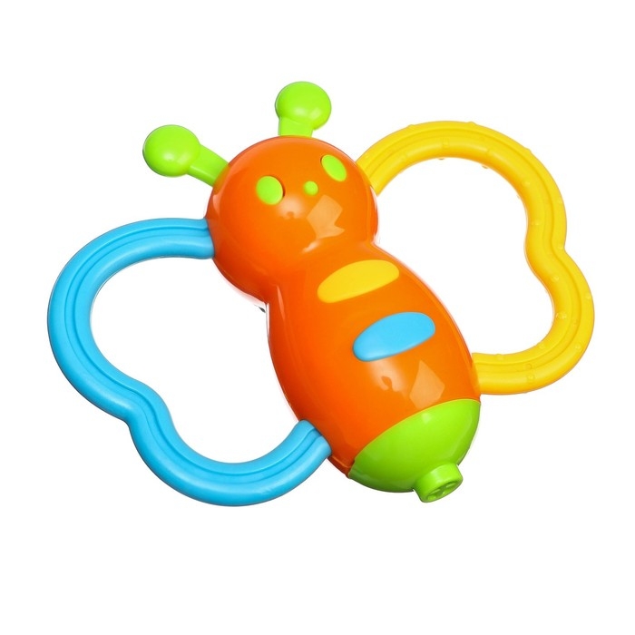 Погремушка «Бабочка - дудочка», цвет МИКС, Крошка Я Погремушка «Бабочка - дудочка», цвет МИКС, Крошка Я