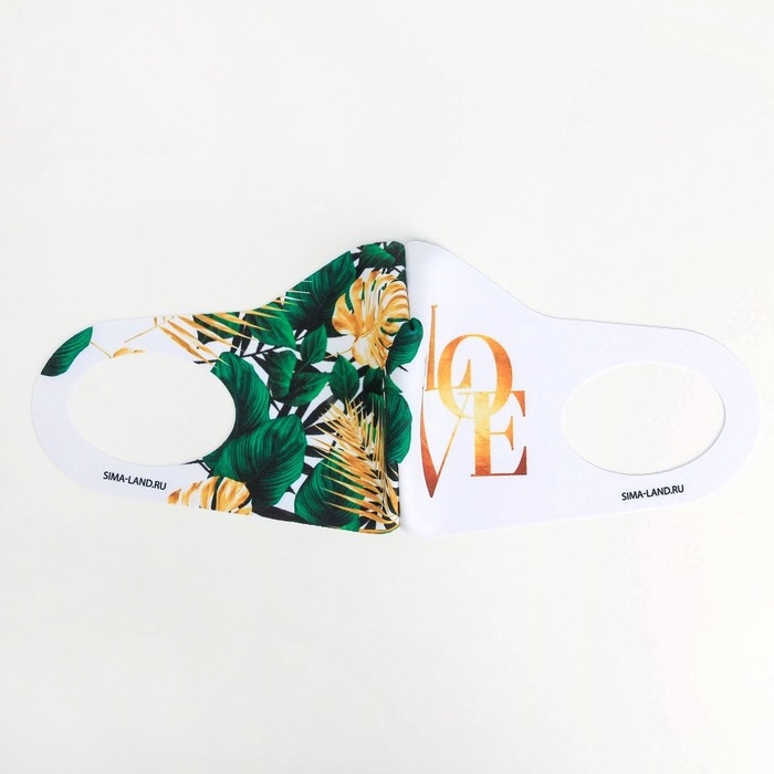 Маска из неопрена многоразовая,  Маска из неопрена многоразовая, "Папоротник"