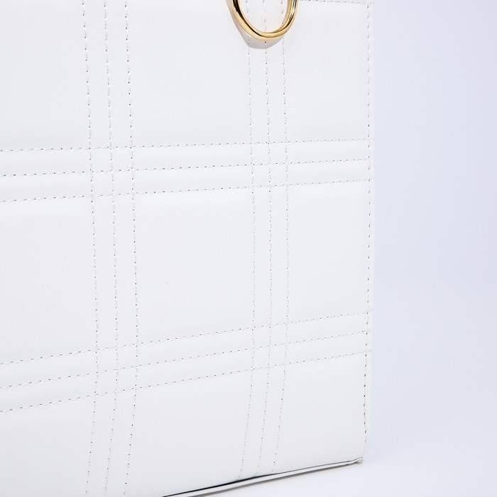 Сумка женская тоут на молнии, цвет белый Сумка женская тоут на молнии, цвет белый