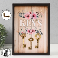 Ключница открытая "KEYS"  5 крючков,  23х32 см