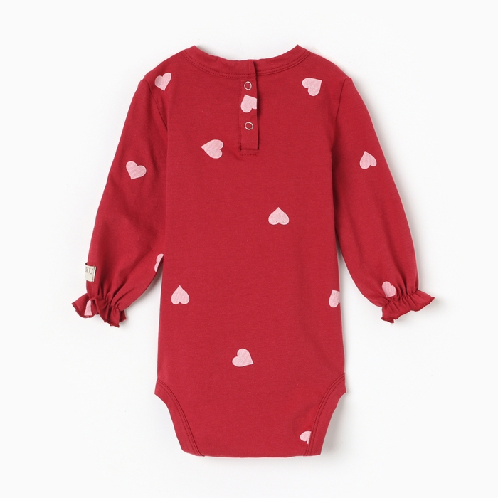 Боди детское с рюшами MINAKU, цвет красный, рост 74-80 см Боди детское с рюшами MINAKU, цвет красный, рост 74-80 см