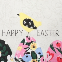 Набор кухонных полотенец Доляна "Happy easter" 2 шт, 28х46 см, рогожка, 100% хлопок, 160г/м2