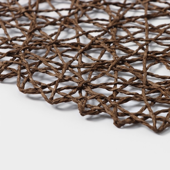 Салфетка сервировочная на стол Доляна «Одуванчик», d=38 см, цвет коричневый