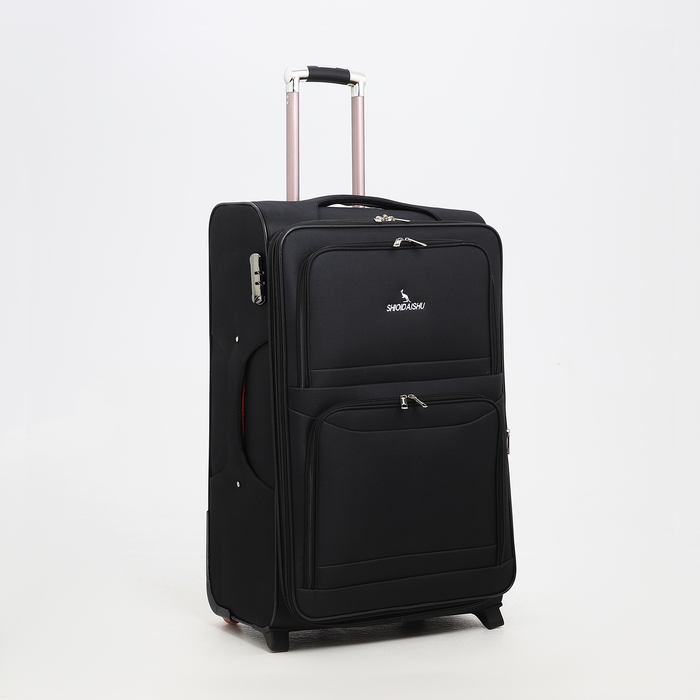 Чемодан большой 95 л (L), отдел на молнии, с расширением, кодовый замок, 3 колеса, 2 наружных кармана, цвет чёрный Чемодан большой 95 л (L), отдел на молнии, с расширением, кодовый замок, 3 колеса, 2 наружных кармана, цвет чёрный