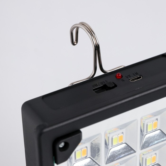 Фонарь кемпинговый аккумуляторный, 20 Вт, 1200 мАч, 32 SMD, 3 режима, солнечная батарея Фонарь кемпинговый аккумуляторный, 20 Вт, 1200 мАч, 32 SMD, 3 режима, солнечная батарея