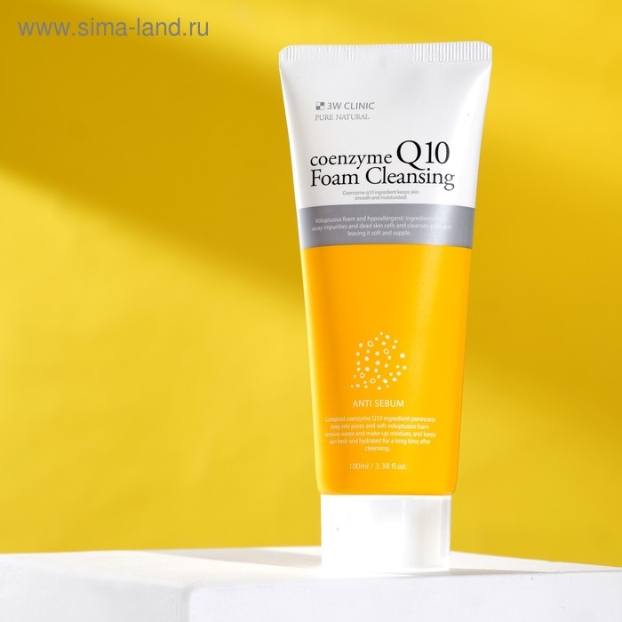 Омолаживающая пенка с коэнзимом 3W CLINIC Coenzyme Q10 Foam Cleansing, 100 мл Омолаживающая пенка с коэнзимом 3W CLINIC Coenzyme Q10 Foam Cleansing, 100 мл