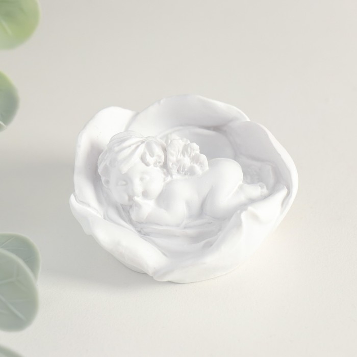 Сувенир Сувенир "Ангелочек спящий в цветке" МИКС 3,5х5,5х5,5 см