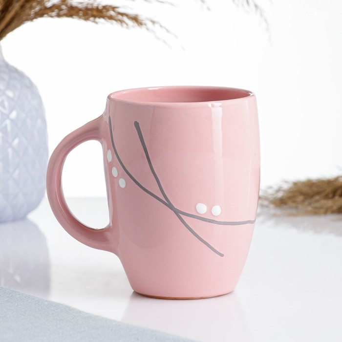 Кружка "Праздничная" 0,4л / 11,5х9,5см, зефир