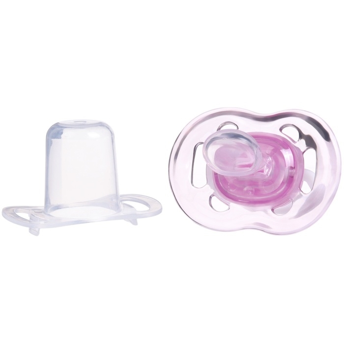 Соска - пустышка силиконовая ортодонтическая, от 6 мес., с колпачком, цвет фиолетовый Соска - пустышка силиконовая ортодонтическая, от 6 мес., с колпачком, цвет фиолетовый