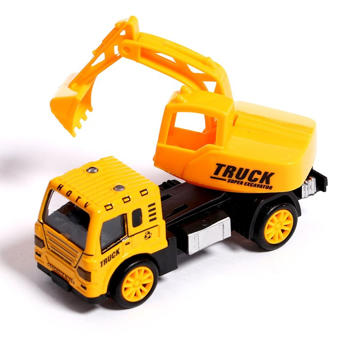 Набор металлических машин «Стройка», инерция, 3 штуки Набор металлических машин «Стройка», инерция, 3 штуки