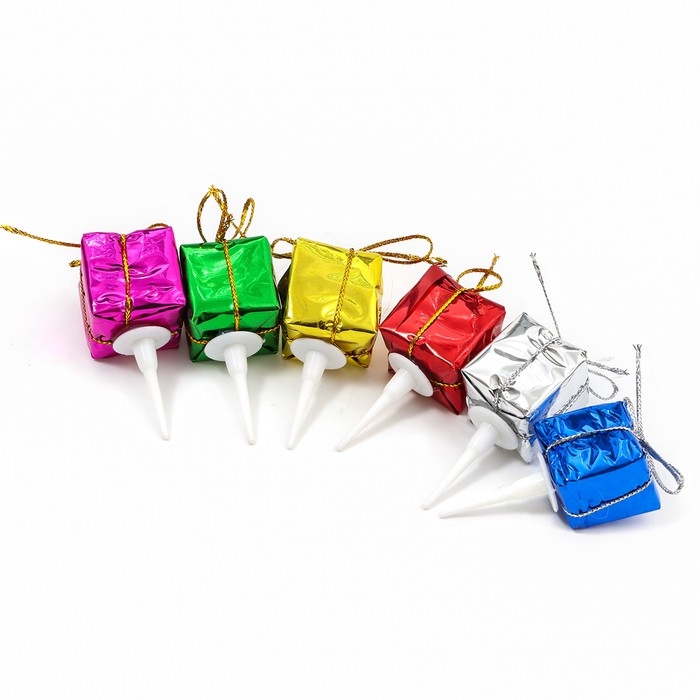 Декор для творчества «Новогодние подарки», в наборе 6 шт. Декор для творчества «Новогодние подарки», в наборе 6 шт.