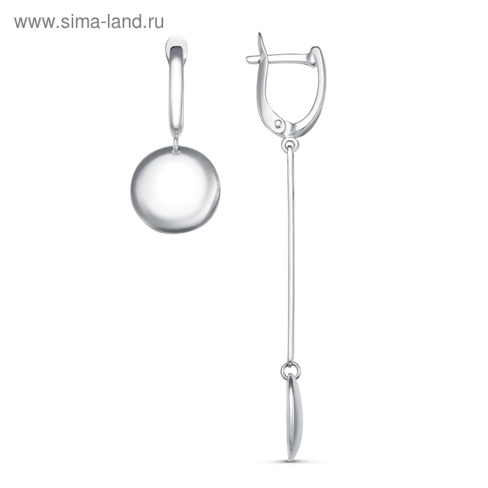 Серьги «Минимал» асимметрия, посеребрение Серьги «Минимал» асимметрия, посеребрение