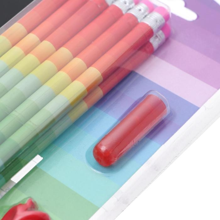 Набор карандашей 12 штук+1 штука, обучающий тренажер для исправления техники письма+точилка Набор карандашей 12 штук+1 штука, обучающий тренажер для исправления техники письма+точилка