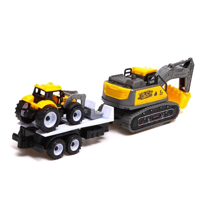 Экскаватор инерционный «Стройка», с прицепом и трактором, МИКС Экскаватор инерционный «Стройка», с прицепом и трактором, МИКС