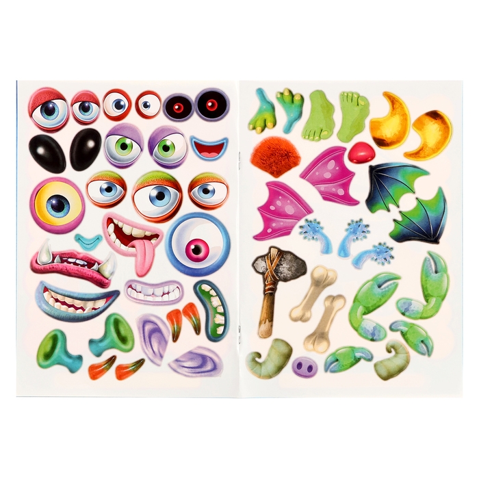 Книжка с наклейками «Создай своего монстрика. Клисарошка» Книжка с наклейками «Создай своего монстрика. Клисарошка»