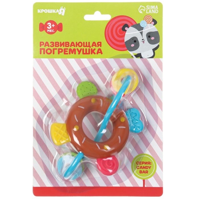 Погремушка «Сладости: Пончик», цвет МИКС, Крошка Я Погремушка «Сладости: Пончик», цвет МИКС, Крошка Я
