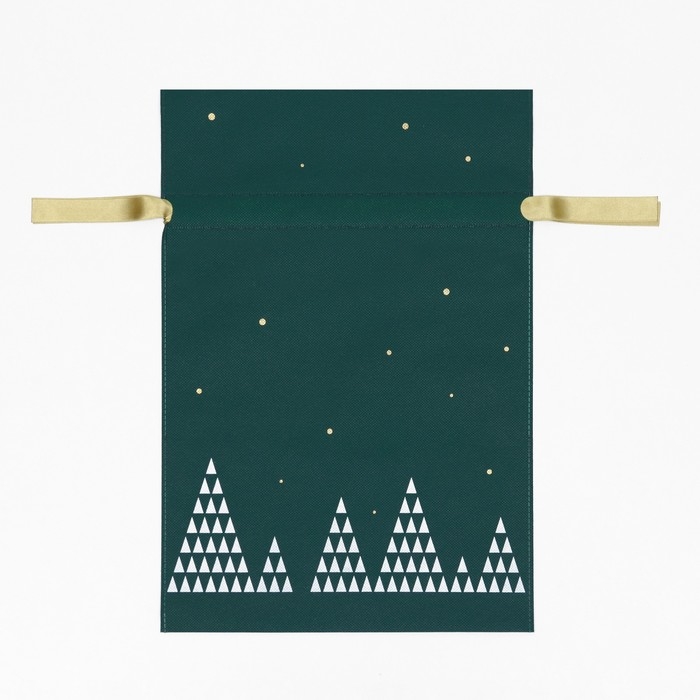 Новый год. Мешок подарочный Новый год. Мешок подарочный "Волшебный лес" зелёный, 30 х 45 см