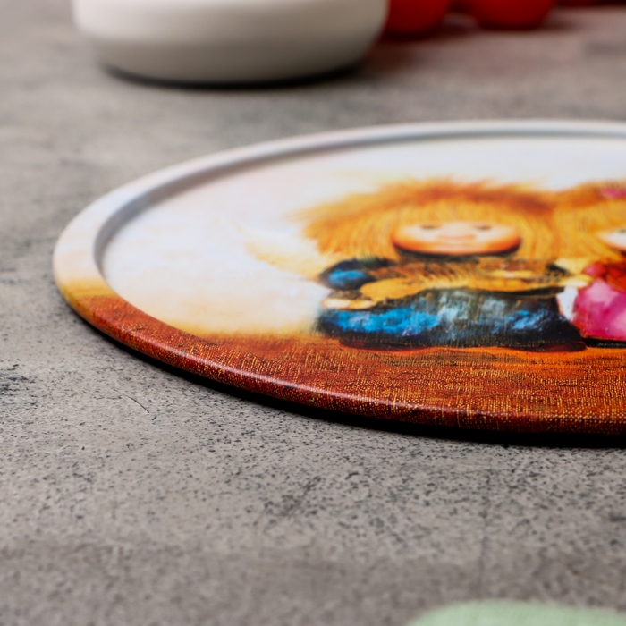 Тарелка декоративная Тарелка декоративная "Счастливая семейка", 20 х 0,4 х 0,32 см, металл