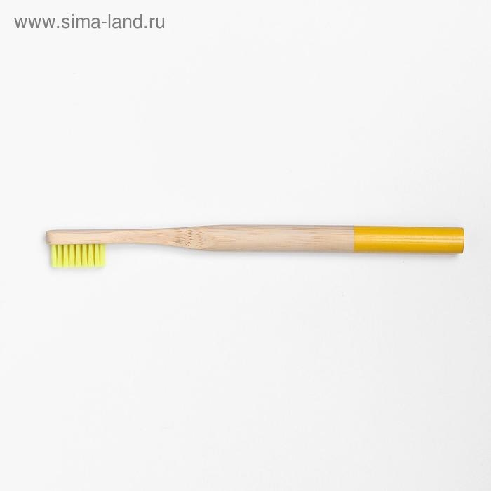 Бамбуковая зубная щётка средней жесткости, микс цветов Бамбуковая зубная щётка средней жесткости, микс цветов