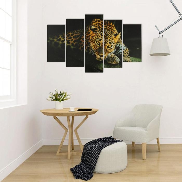 Картина модульная на подрамнике  Картина модульная на подрамнике "Взгляд гепарда" 2-25*52, 2-25*66,5, 1-25*80, 80*140 см