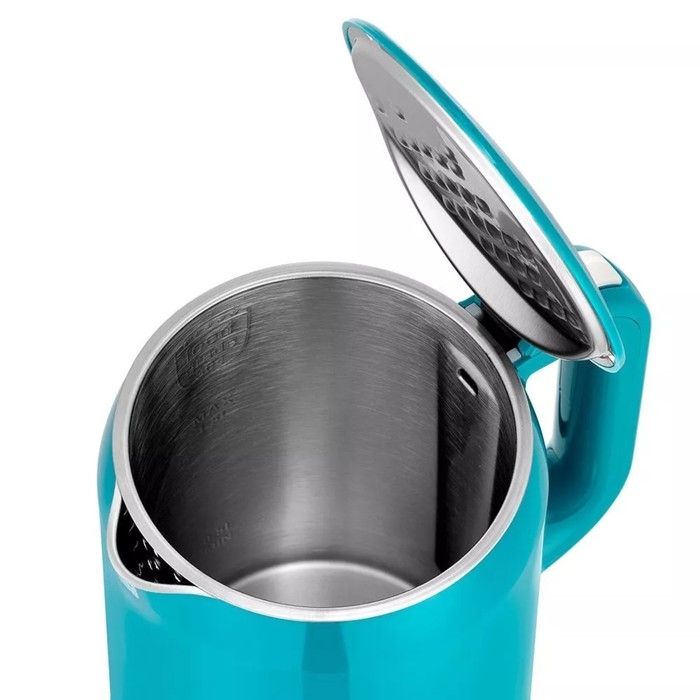 Чайник электрический Kitfort КТ-6649, металл, 1.5 л, 2200 Вт, голубой Чайник электрический Kitfort КТ-6649, металл, 1.5 л, 2200 Вт, голубой