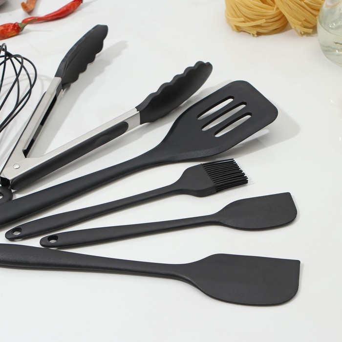 Набор кухонных принадлежностей Black, 6 предметов, цвет чёрный Набор кухонных принадлежностей Black, 6 предметов, цвет чёрный