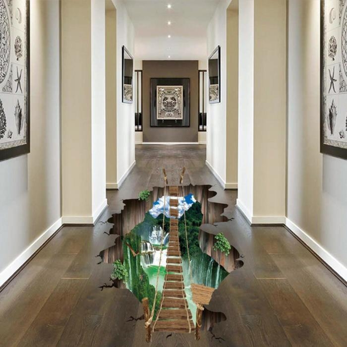 Наклейка 3Д интерьерная Мост 90*60см Наклейка 3Д интерьерная Мост 90*60см