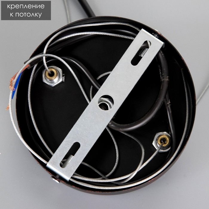 Подвес "Тубо" 10хЕ27 40Вт черный-медь 7х5х7-127см BayerLux