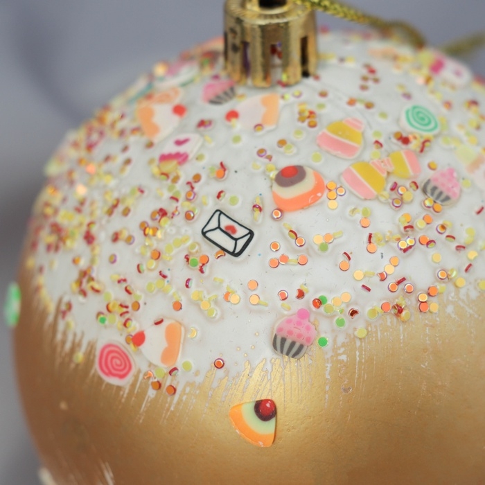 Ёлочные игрушки, шары новогодние , пластик, набор d-6 см, 6 шт Ёлочные игрушки, шары новогодние , пластик, набор d-6 см, 6 шт "Новогодний восторг" золото