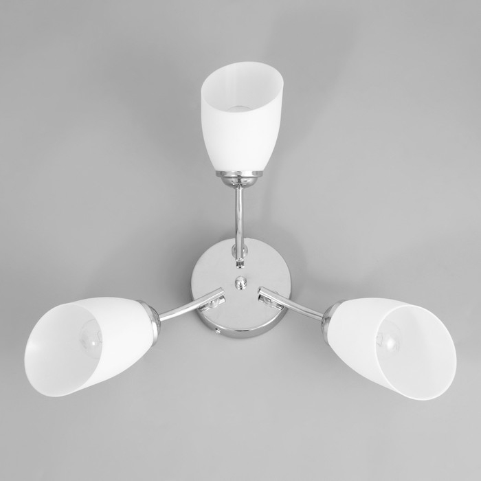 Люстра потолочная Кэтти 3х40Вт Е27 Хром 55x55x25 см Люстра потолочная Кэтти 3х40Вт Е27 Хром 55x55x25 см