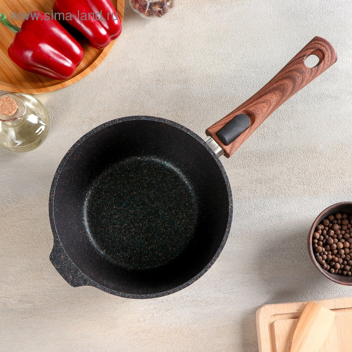 Ковш Grаnit ultrа, 2,2 л, d=21 см, стеклянная крышка, съёмная ручка, антипригарное покрытие Ковш Grаnit ultrа, 2,2 л, d=21 см, стеклянная крышка, съёмная ручка, антипригарное покрытие